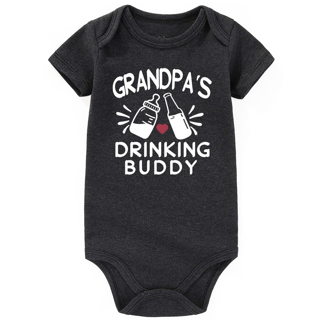 BESDEAR Grandpa Baby Clothes For Girl Boy Gender Neutral Newborn Baby Romper Funny Baby Bodysuits Gifts For Baby Gray 0-3 Months